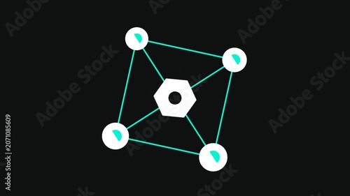 Minimalist Geometric Connectivity Motion Graphic for Tech Presentation Background, Website Hero Header and Digital Corporate Template