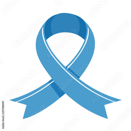 Light Blue Awareness Ribbon Vector