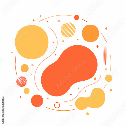 Abstract Organic Shapes and Dots Background
