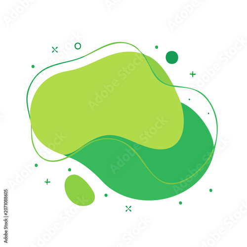 Abstract green organic blob vector illustration