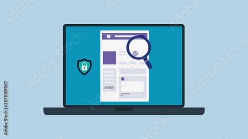 Social media page verification, Social media with tick mark protection on social media 2d animation with alpha matte