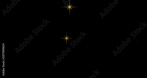 Twinkling star blast motion graphics shimmering twinkling star animation. Transparent glow dreamy twinkling shimmer particles on black background animation