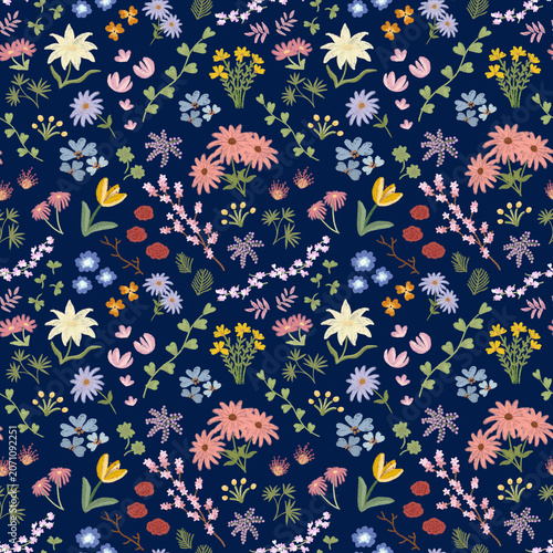 colorful floral seamless pattern