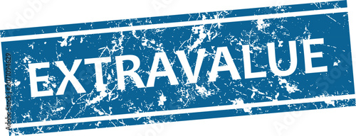 Foto Blue extravlue grunge style stamp or label