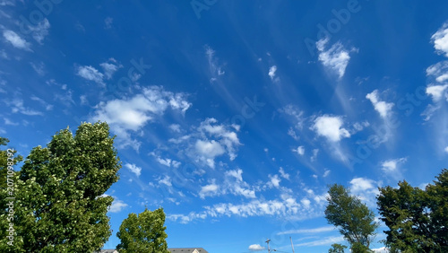 Bild auf Leinwand Beautiful Blue Cinematic Sky Background