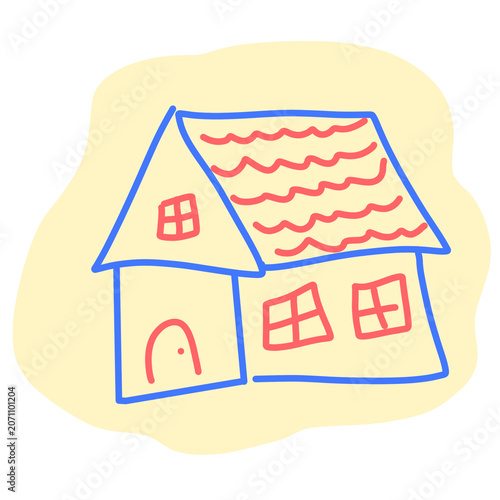 House doodle colorful