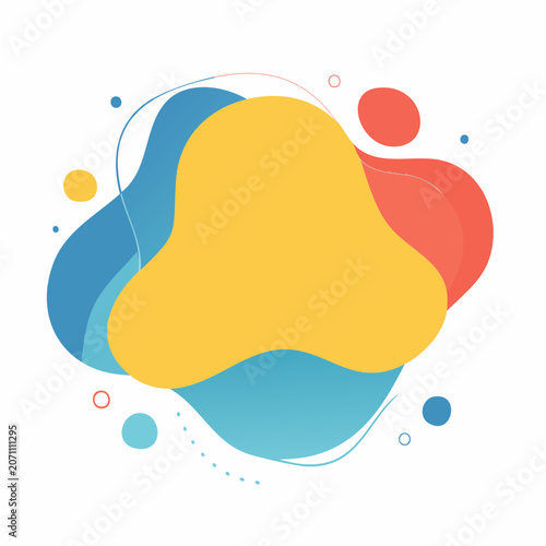 Abstract fluid shapes with copy space