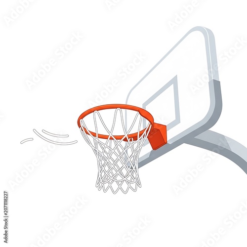 Basketball hoop with net and white backboard basketball backboard equipment competition training exercise activity professional physical championship tournament practice