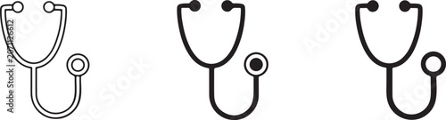 Stethoscope icon minimalist medical vector illustration.