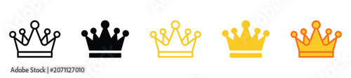 Schilderij op canvas Royal crown icon vector