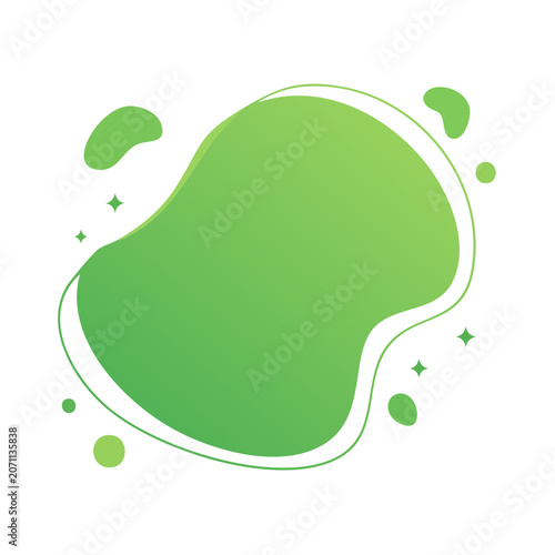 Green Abstract Organic Blob Vector