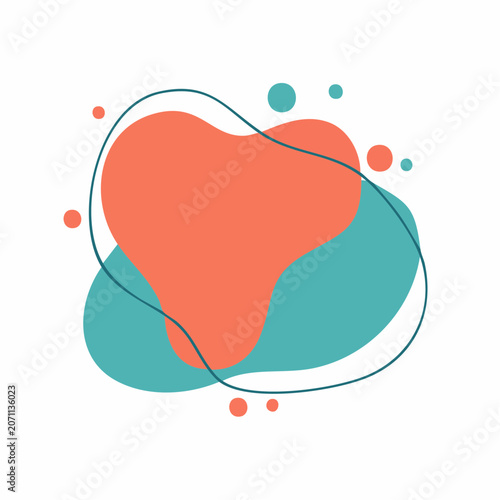 Abstract organic shapes with fluid design elements