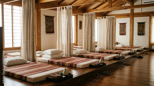 Tranquil massage therapy space crafted for ultimate relaxation and alleviation of office related discomfort
