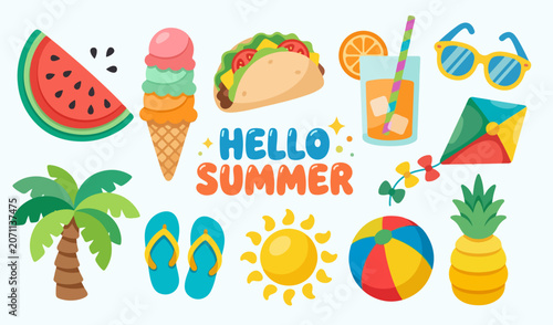 Tableau sur toile hallo summer.eps