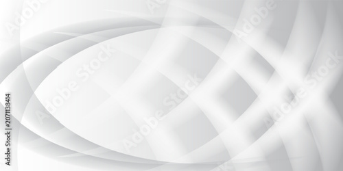 Fotografie Abstract gray gradient background decorated with white circle shapes overlap on