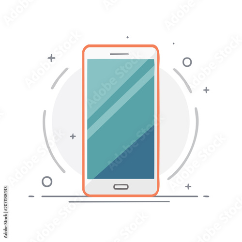 Flat design smartphone vector illustration