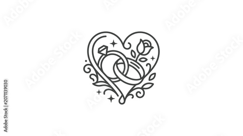 Heart Shaped Wedding Ring Design.
