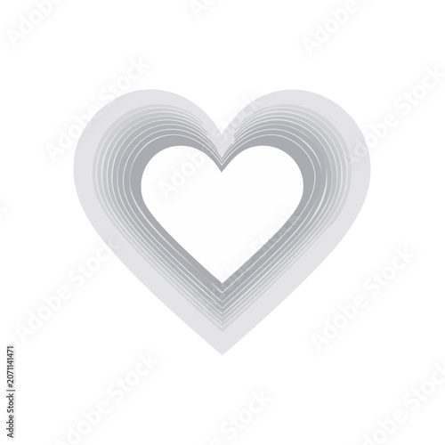 Minimalist heart shape vector illustration