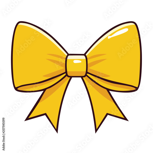 Yellow bow illustration