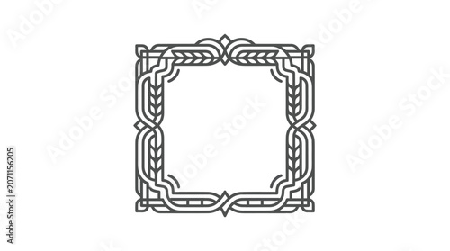 Ornate Square Frame Border Design.