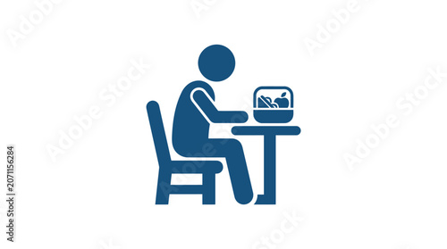 Person sitting at a desk working.