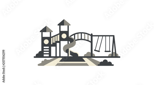 Playground Equipment for Kids to Play.