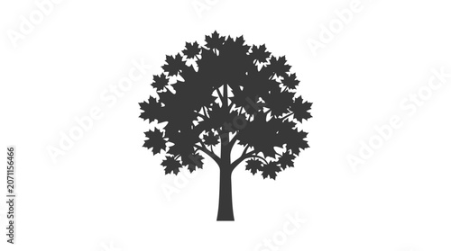 Tree Silhouette Black and White.