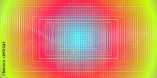 Fotografie Abstract colorful circle pattern with concentric rings in vibrant bright modern