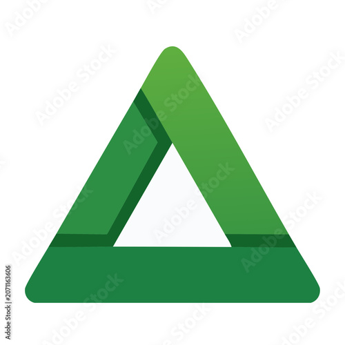 Green Triangle Arrow Icon
