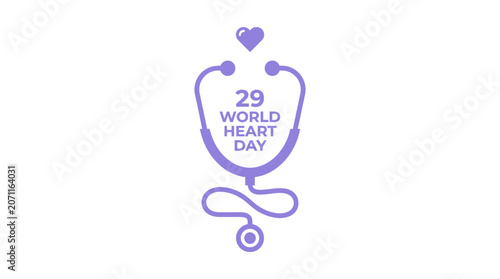 Blue stethoscope forming heart shape for medical awareness.