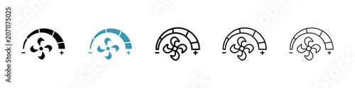 Adjustable speed vector icon logo or illustration