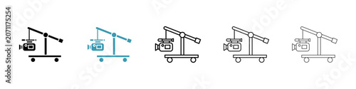 Konstfotografi Camera crane vector icon logo or illustration