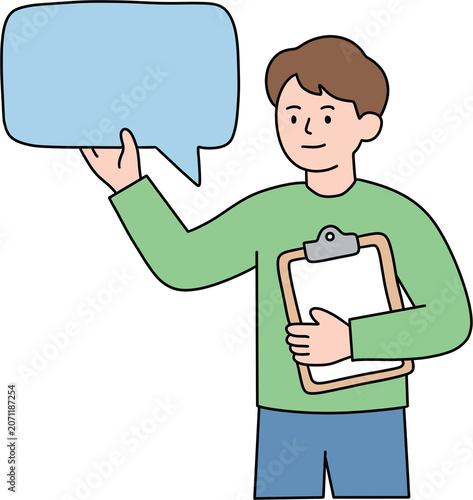 Vászonkép a communicative man