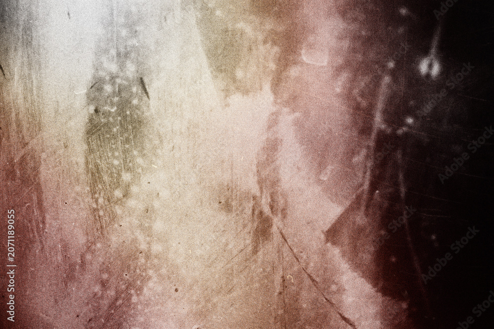 Fototapeta premium Abstract colorful scratched film background