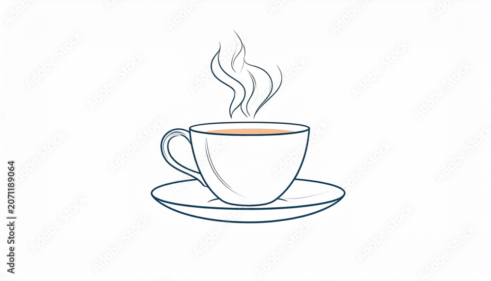 Fototapeta premium lat Coffee Cup Vector Art