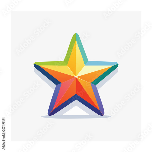 Rainbow colored star illustration