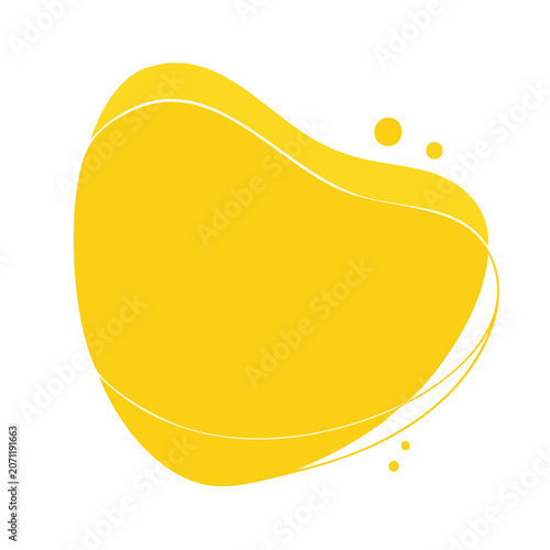 Yellow abstract blob vector shape