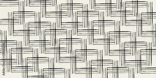 Abstract grunge diagonal line seamless pattern. Gritty brush pattern background