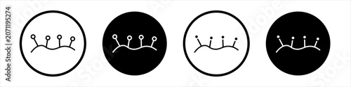 Acupuncture icon collection in black and white filled and outlined style for web.