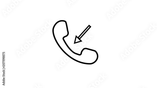 Outgoing call phone icon animation