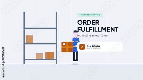 Order Fulfillment Logistics Delivery Process.