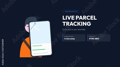 Live Parcel Tracking Delivery Service App.