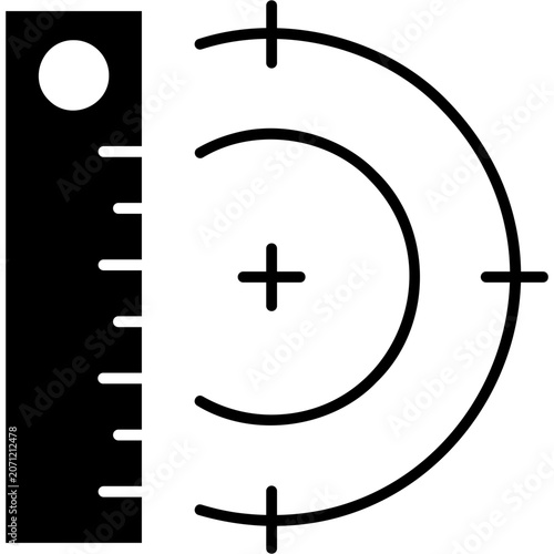 Fotografie Glyph Solid Accuracy Icon