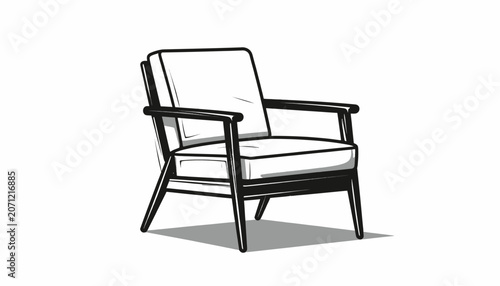 Modern Armchair with Cushion Furniture.