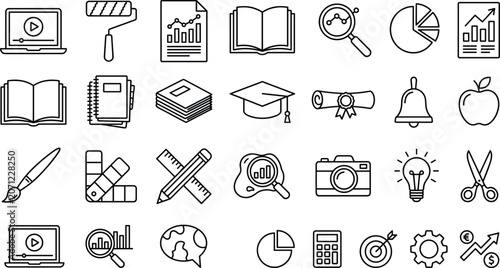 Cuadro en lienzo Online education school university learning business analytics and creative art