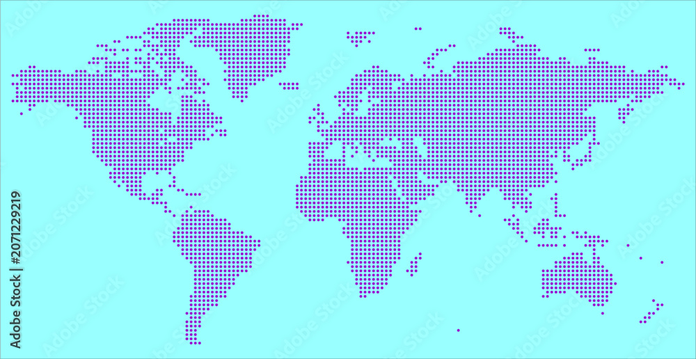 Fototapeta premium Digital Global Network Background with World Map