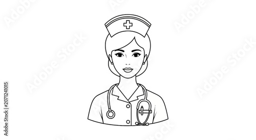 Female Nurse in Medical Uniform.