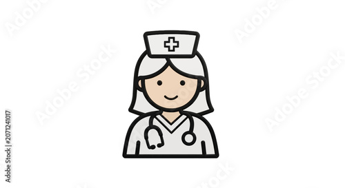 Female Nurse in Medical Uniform.