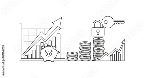 Financial security and investment concept.