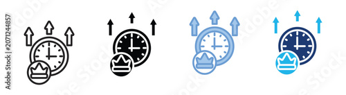 Fotografie Prime time icon set multiple style collection